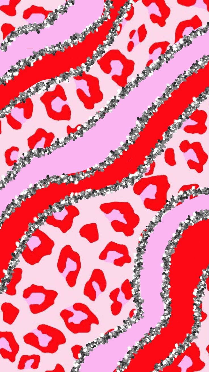 Pink Red Cheetah Print Wallpaper
