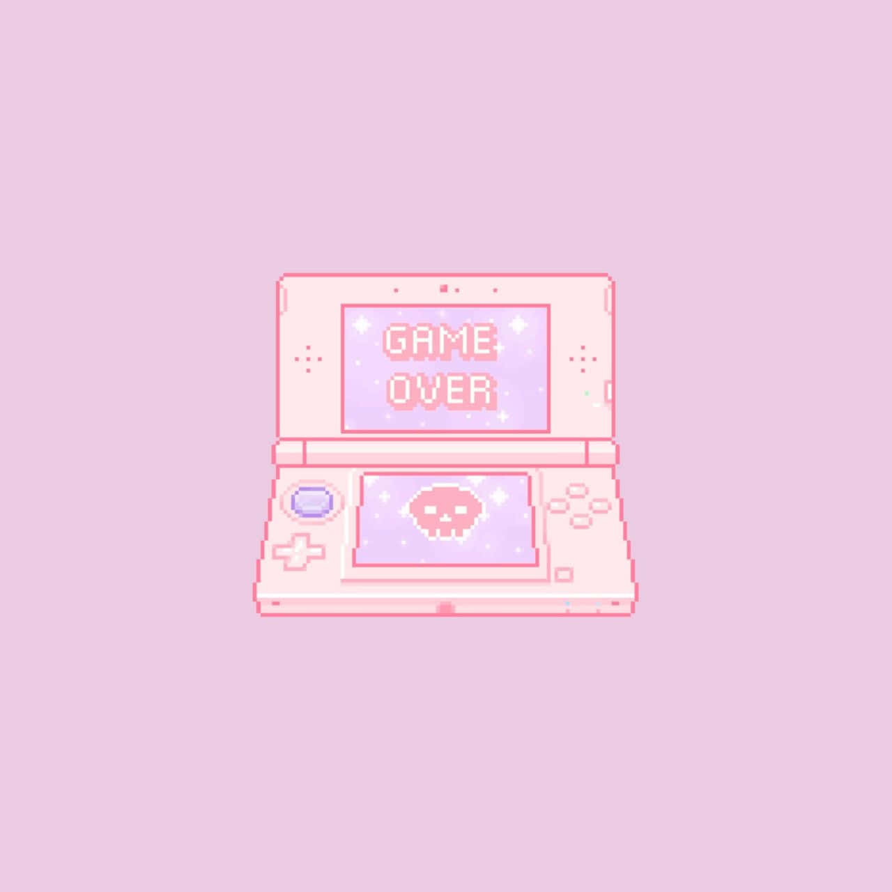 Pink Retro Gaming Console Game Over Wallpaper