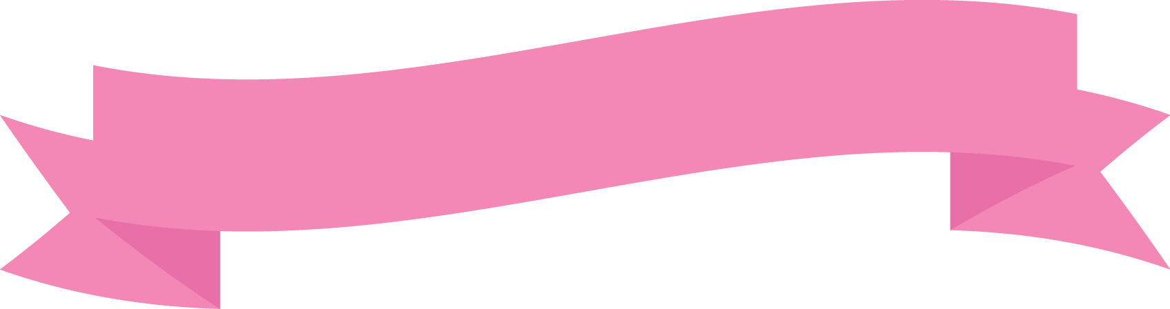 Pink Ribbon Banner Graphic PNG