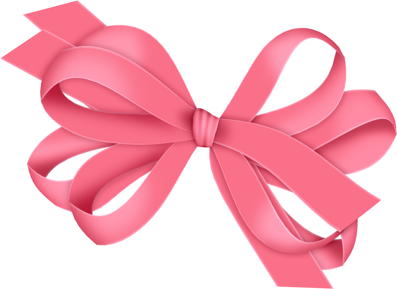 Pink Ribbon Bow Graphic PNG