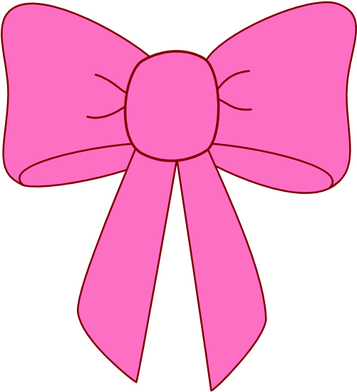 Pink Ribbon Bow Illustration PNG