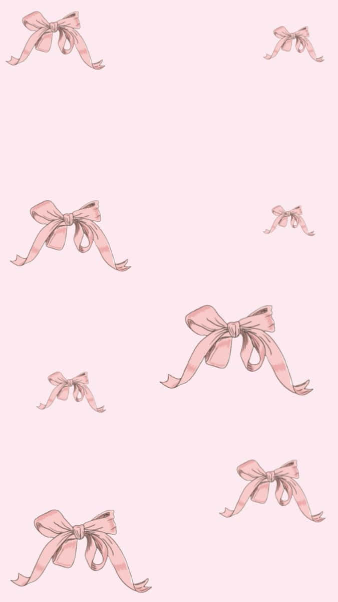 Download Pink Ribbon Bows Pattern Wallpaper | Wallpapers.com