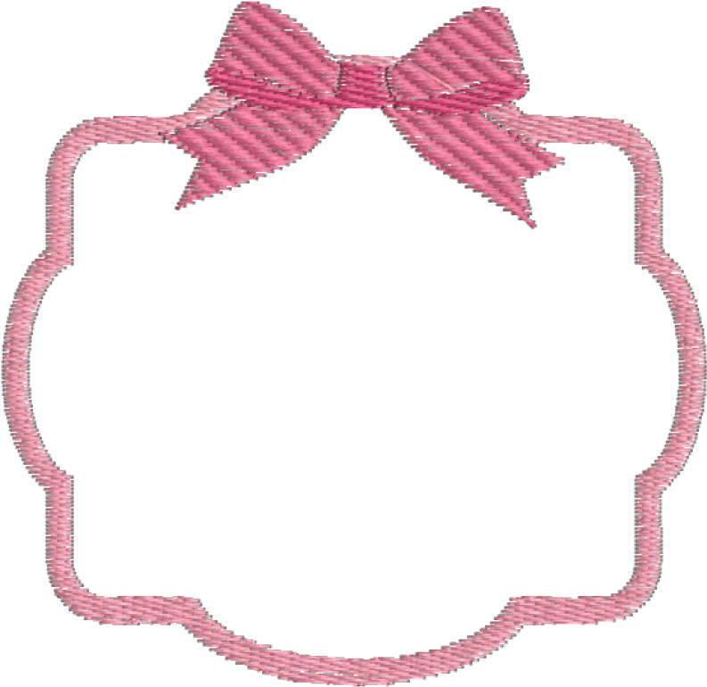 Pink Ribbon Vector Frame PNG