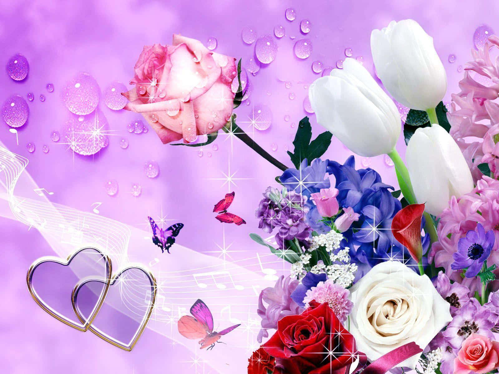 Pink Romantic Rose Background Design, Pink, Romantic, Rose