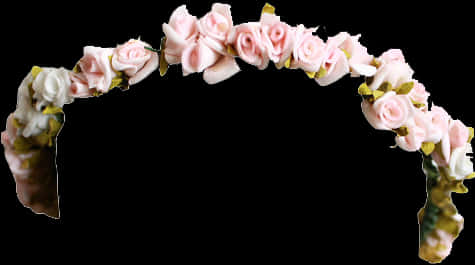 Pink Rose Floral Arch Transparent Background PNG