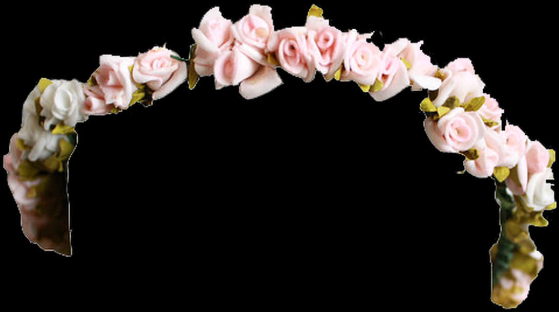 Download Pink_ Rose_ Flower_ Crown.png | Wallpapers.com