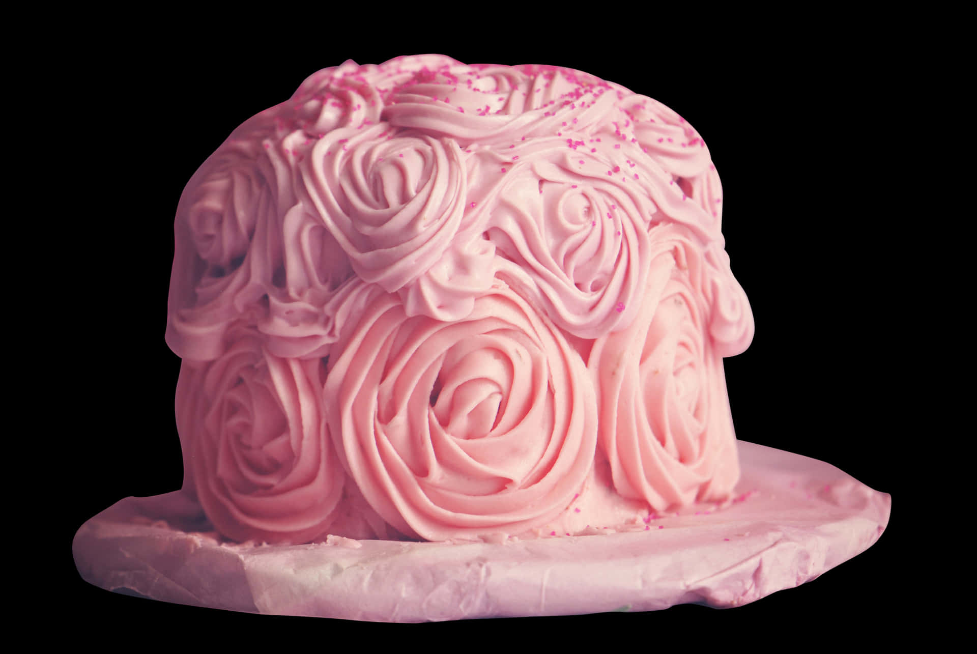 Pink Rose Frosting Cake PNG