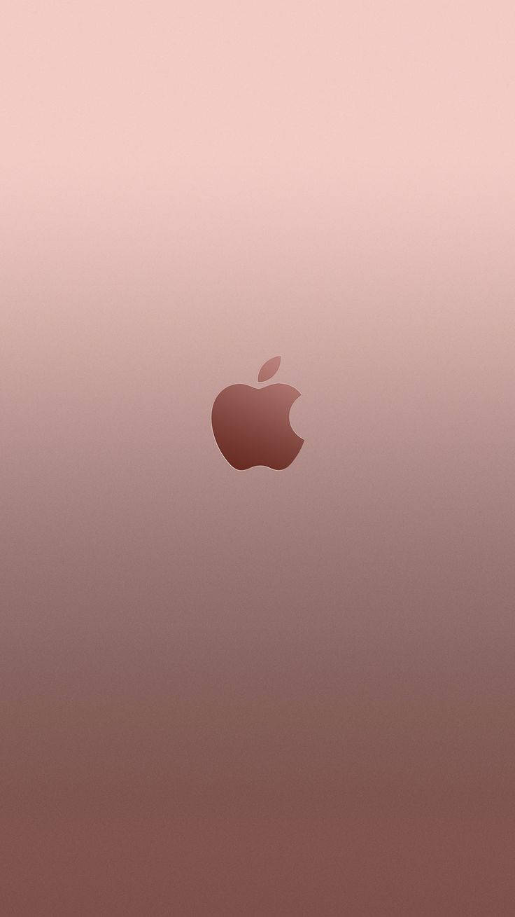 Pink Rose Gold Apple Logo