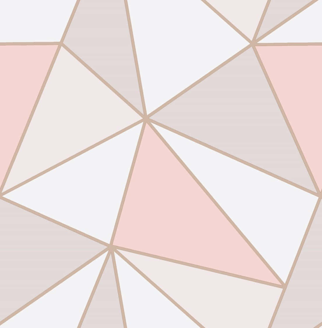 Pinkroségold Geometrisches Muster Wallpaper