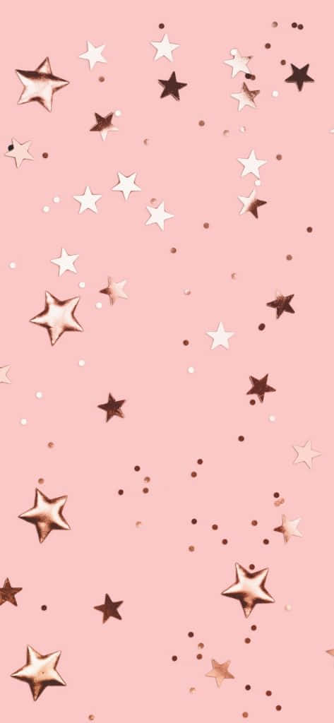 Et livligt visuelt af pink rosaguldblomster Wallpaper