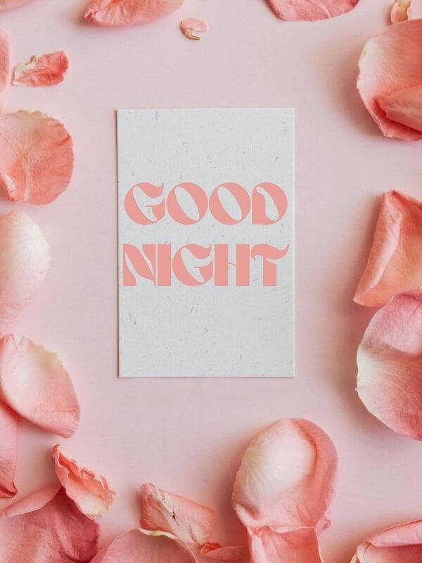 Pink Rose Good Night Wallpaper