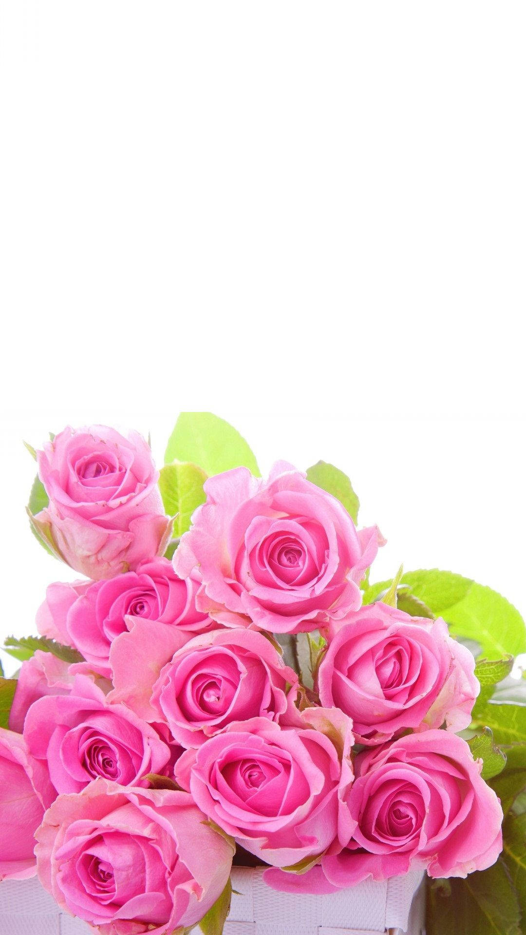Bouquetdi Rose Rosa Per Iphone Sfondo