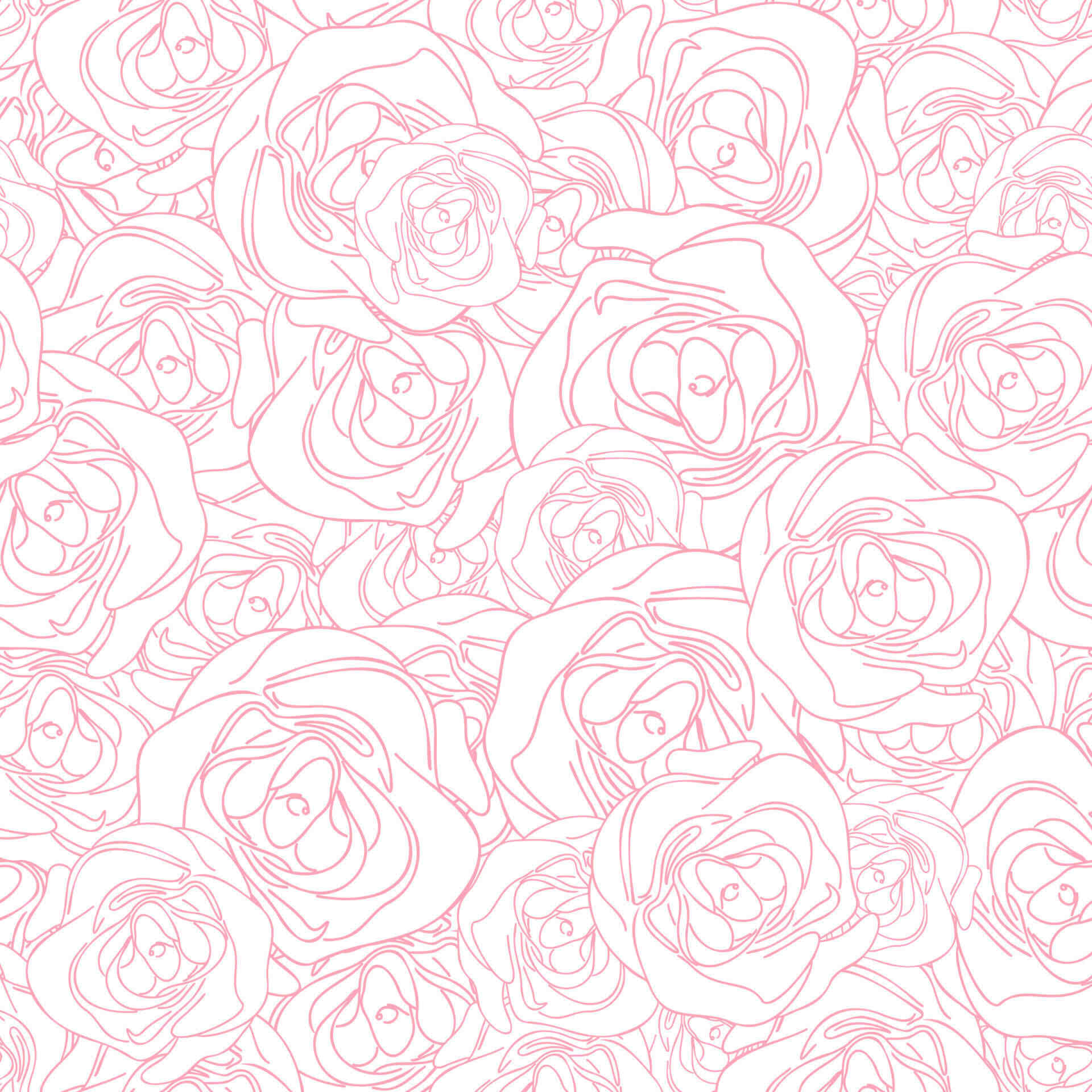 Pink Rose Pattern Aesthetic Wallpaper