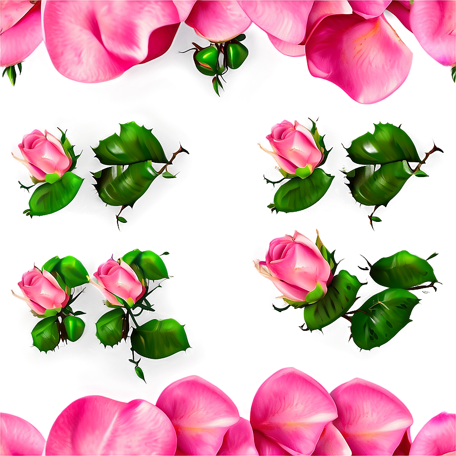 Pink Rose Petals Png Mss52 PNG