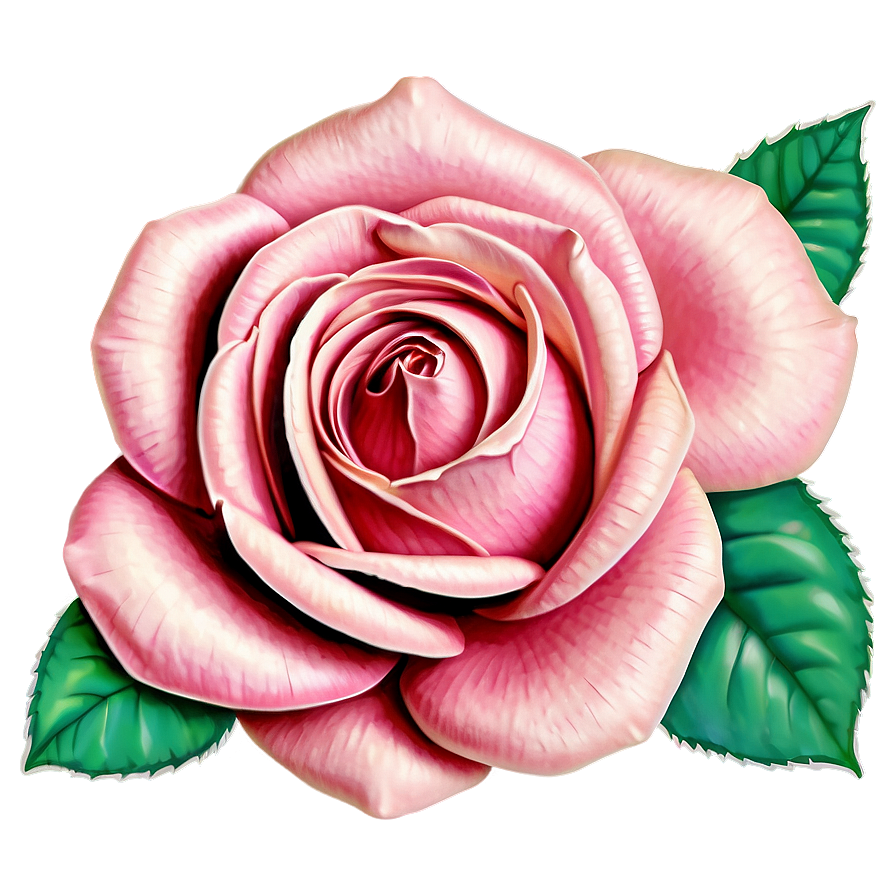 Pink Rose Sketch Png 05242024 PNG