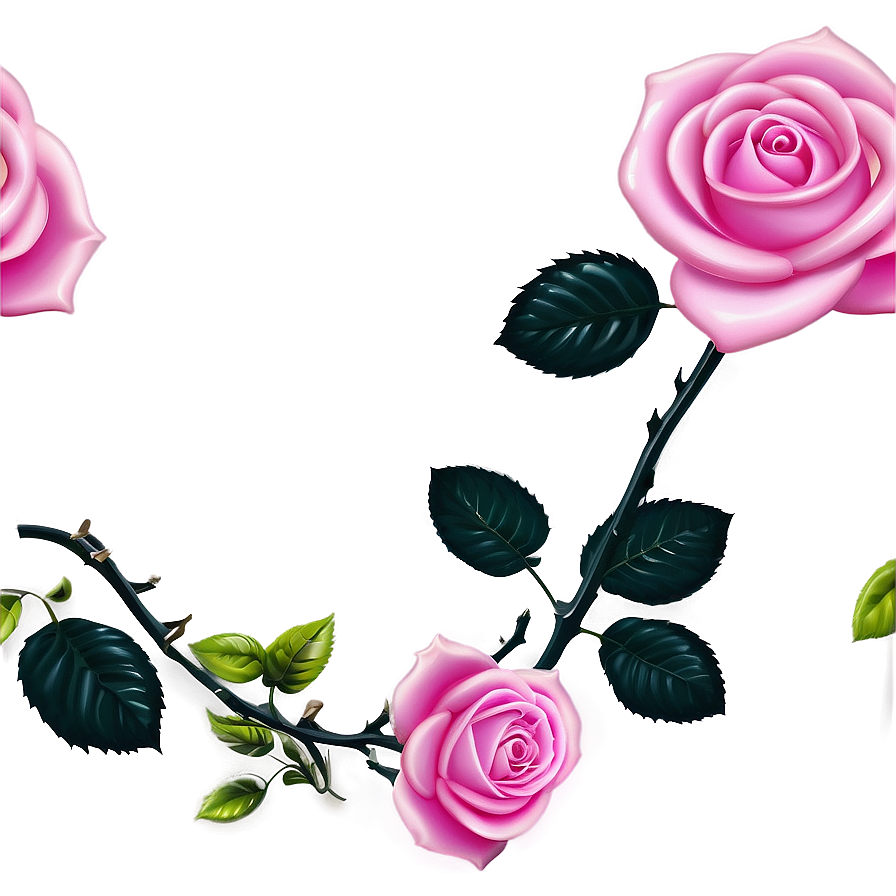 Pink Rose Theme Png 05242024 PNG