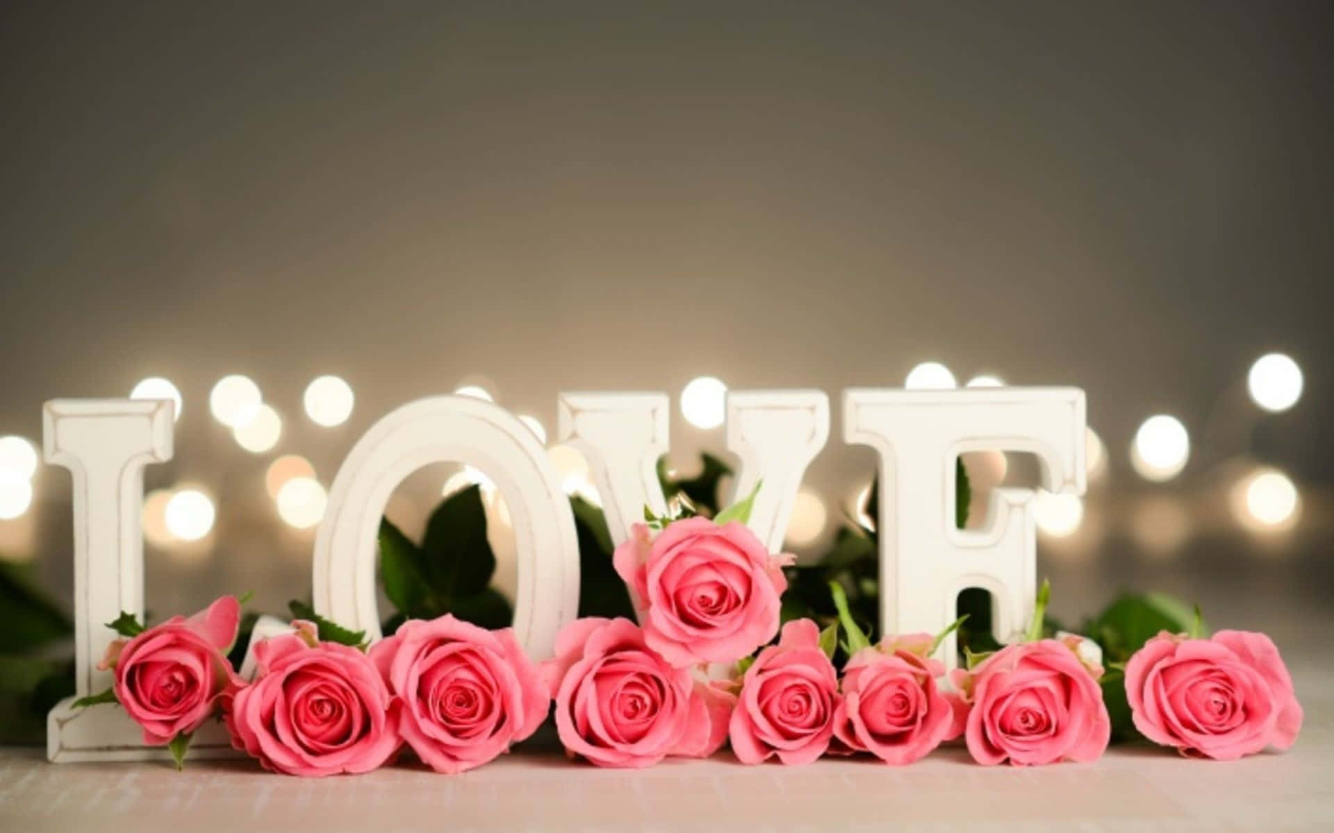 Valentine Pink Roses Background