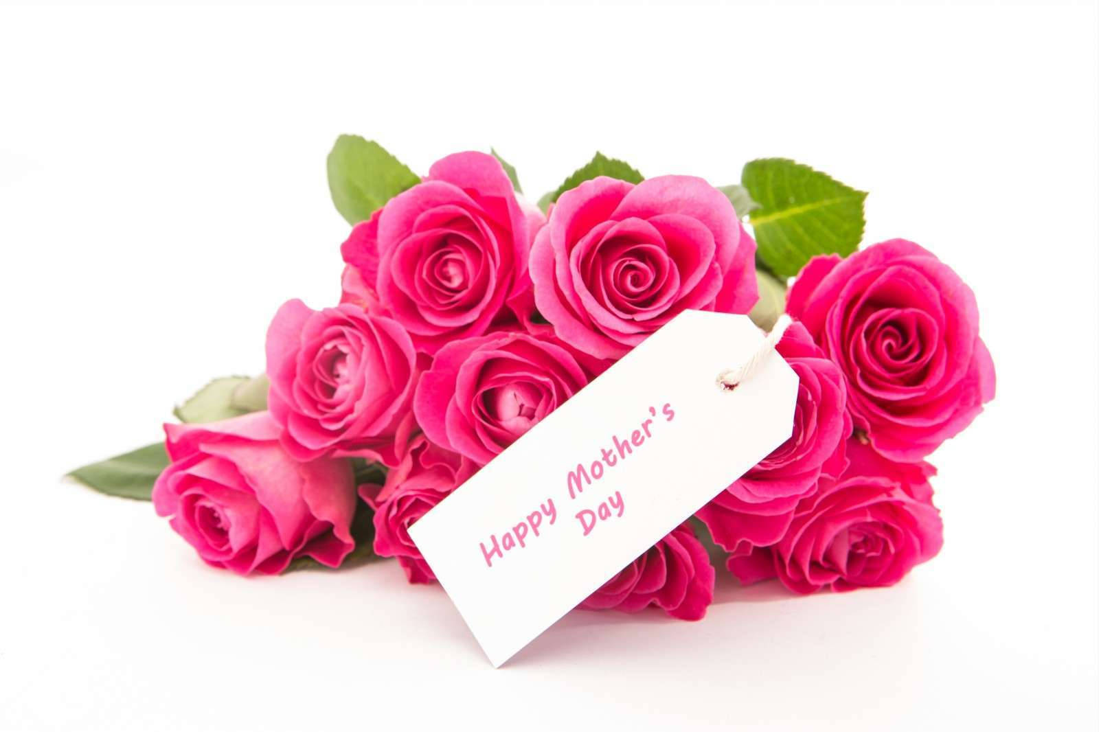 Pink Roses Bouquet Mother's Day Wallpaper