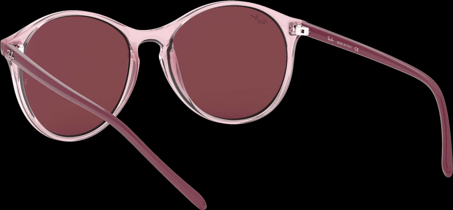 Pink Round Glasses Transparent Background PNG