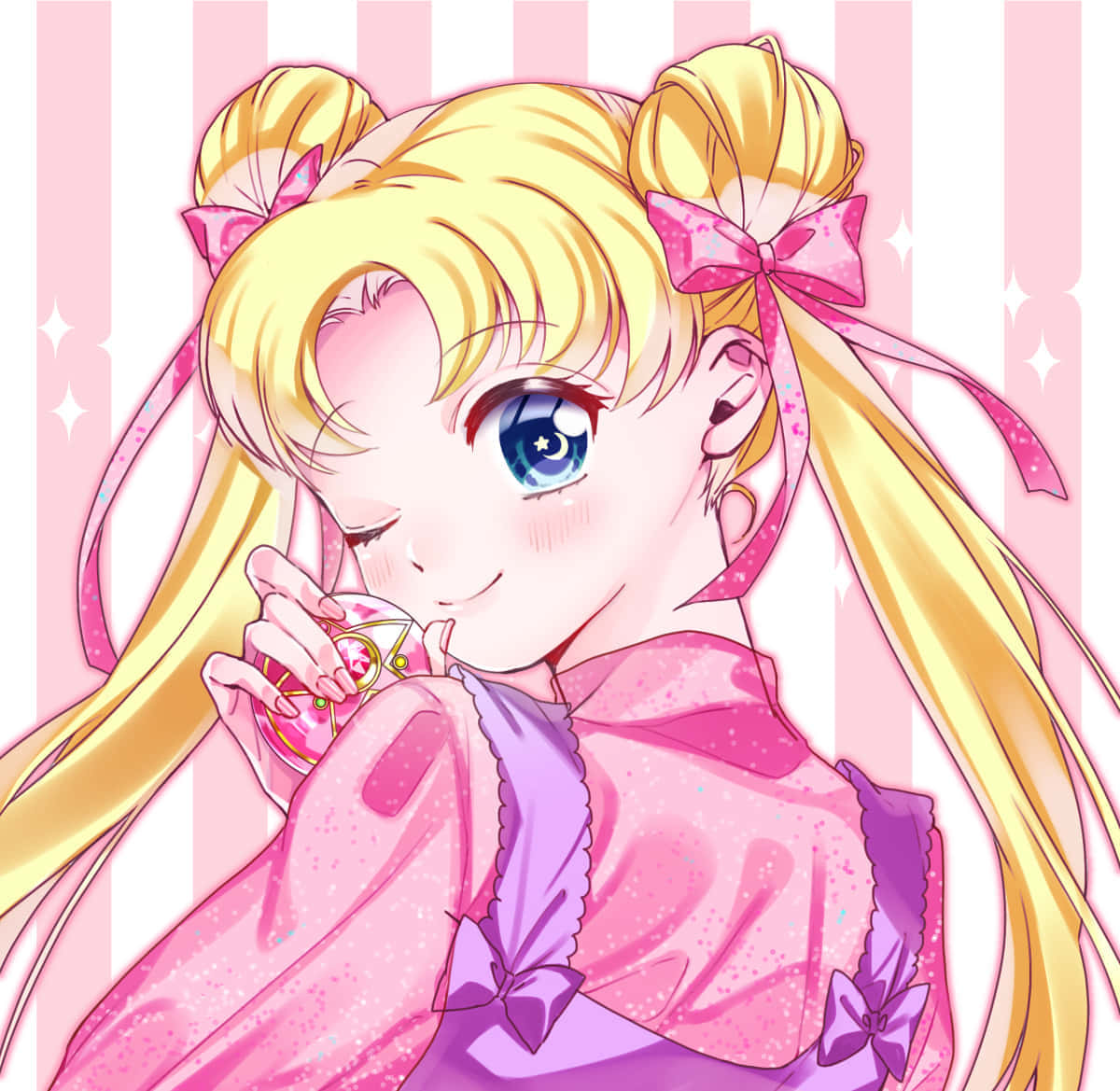 Pink Sailor Moon Anime Character Wallpaper