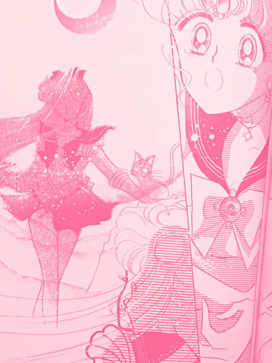 Pink Sailor Moon Artwork Wallpaper