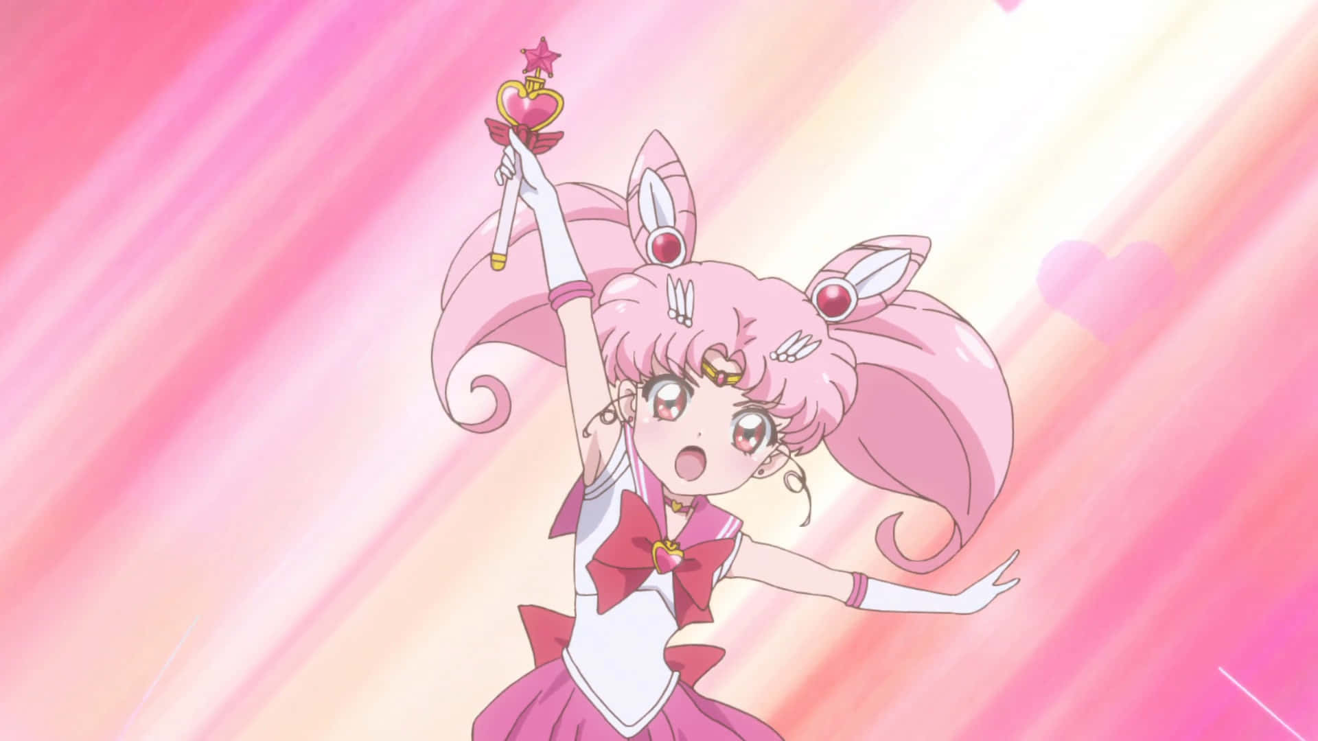 Pink Sailor Moon Character Pose Wallpaper