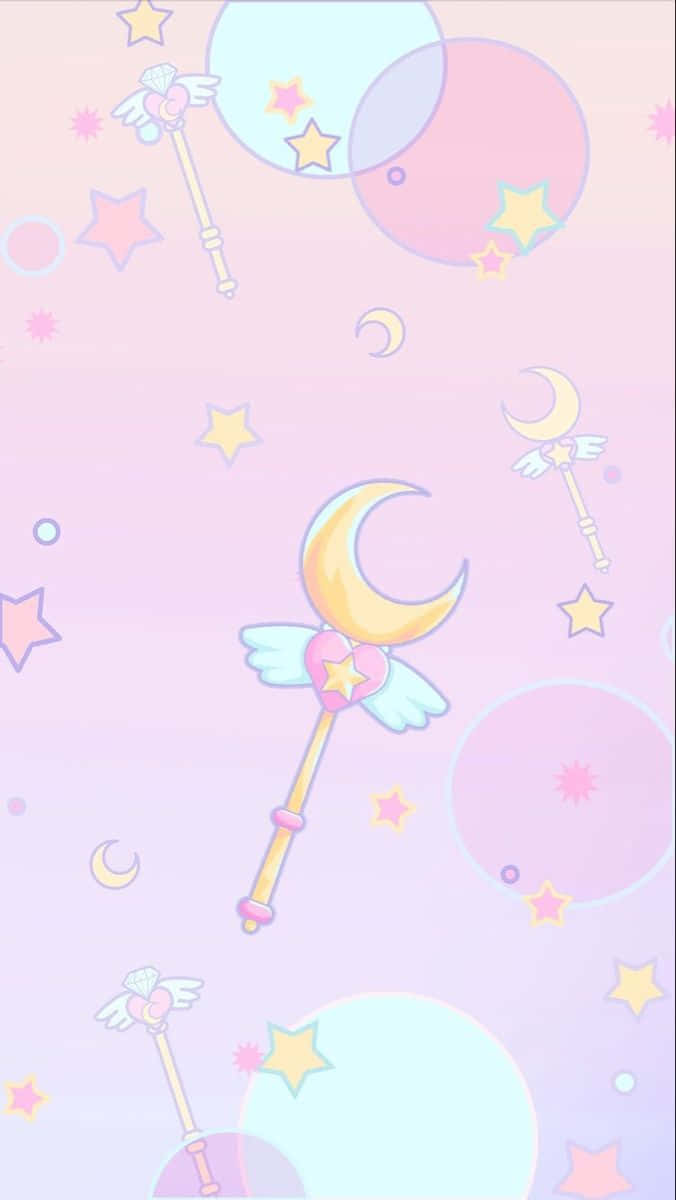 Pink Sailor Moon Magical Background Wallpaper