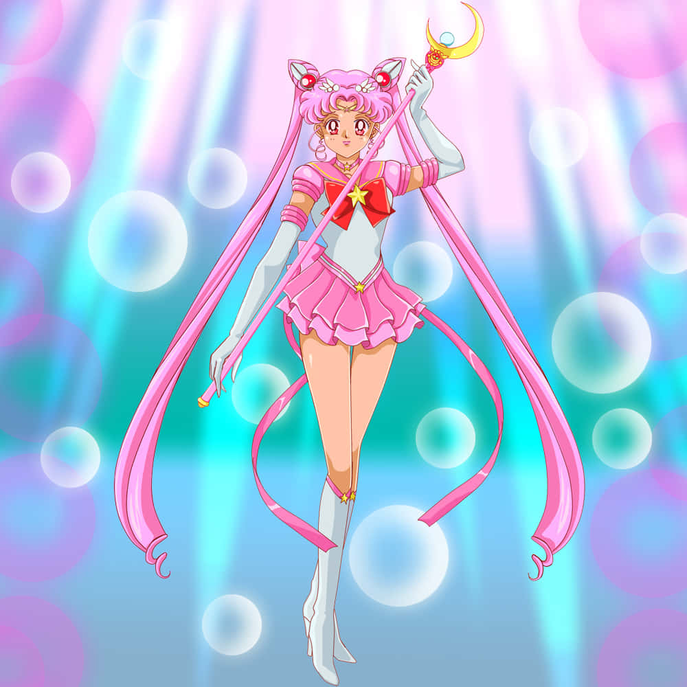 Pink Sailor Moon Standing Pose Wallpaper