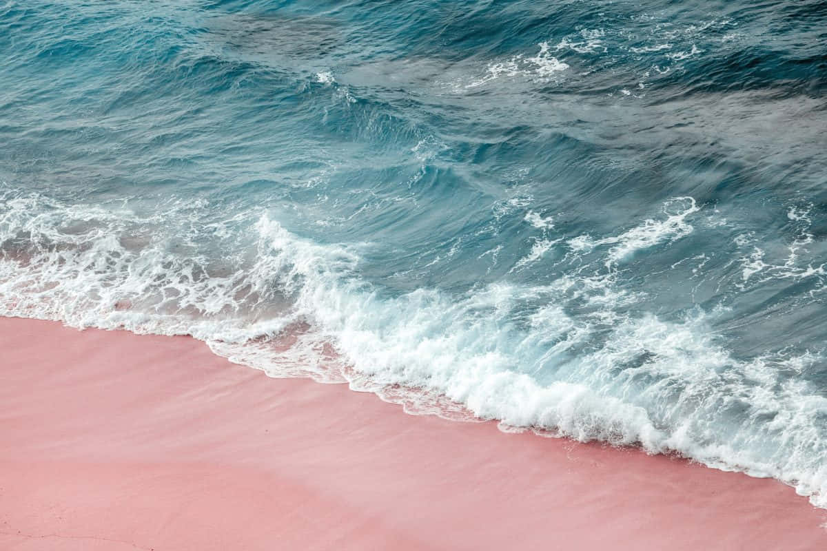 A breathtaking view of Pink Sand Beach Wallpaper