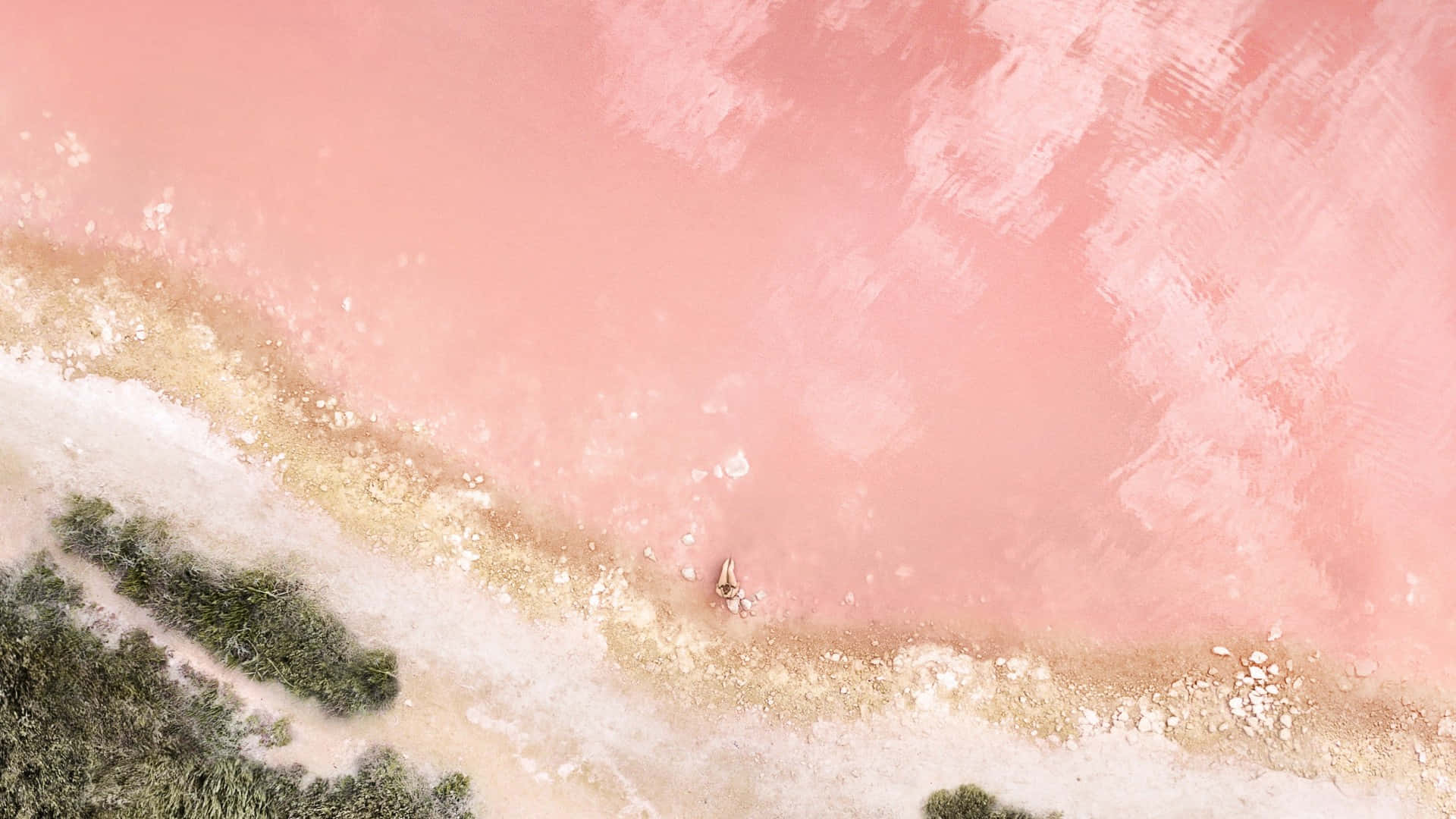 Unwind at the stunning Pink Sand Beach Wallpaper