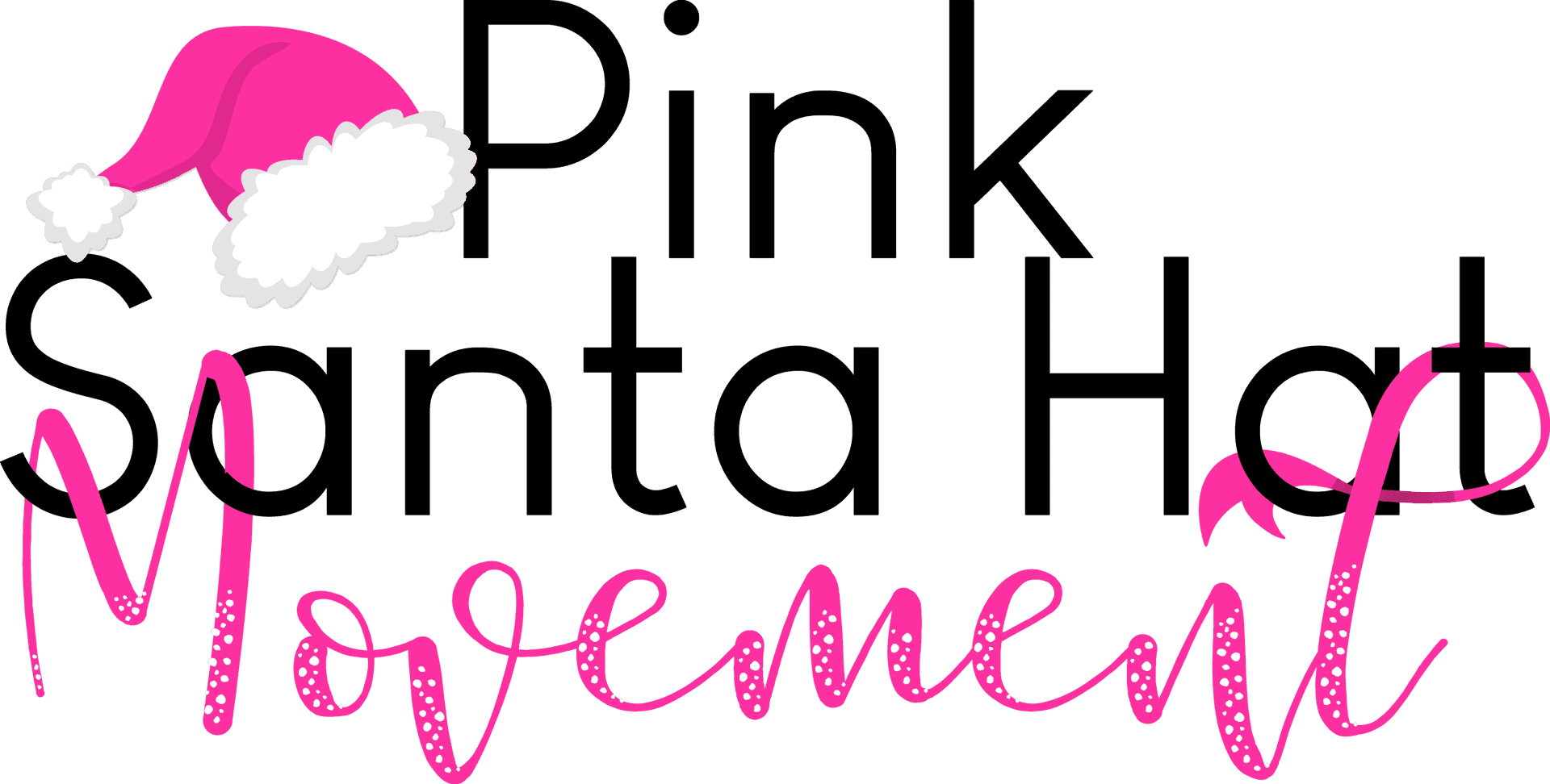 Pink Santa Hat Movement Graphic PNG