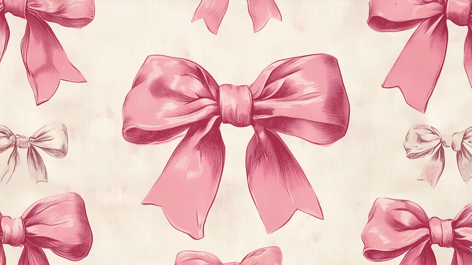 Pink Satin Aesthetic Bows Wallpaper