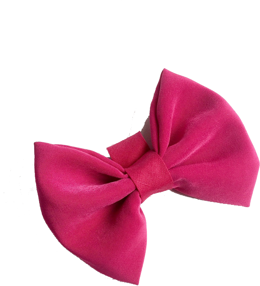 Pink Satin Bow Accessory PNG