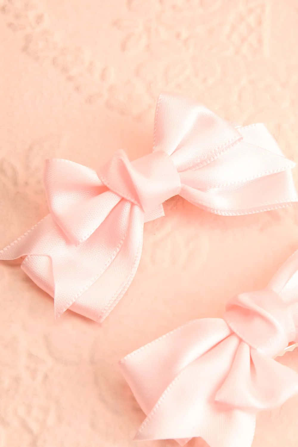 Pink Satin Bow Aesthetic Wallpaper