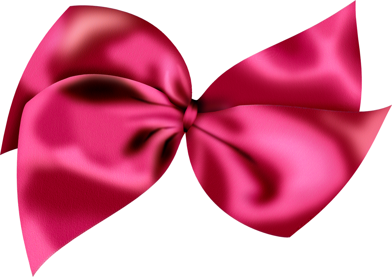 Pink Satin Bow Graphic PNG
