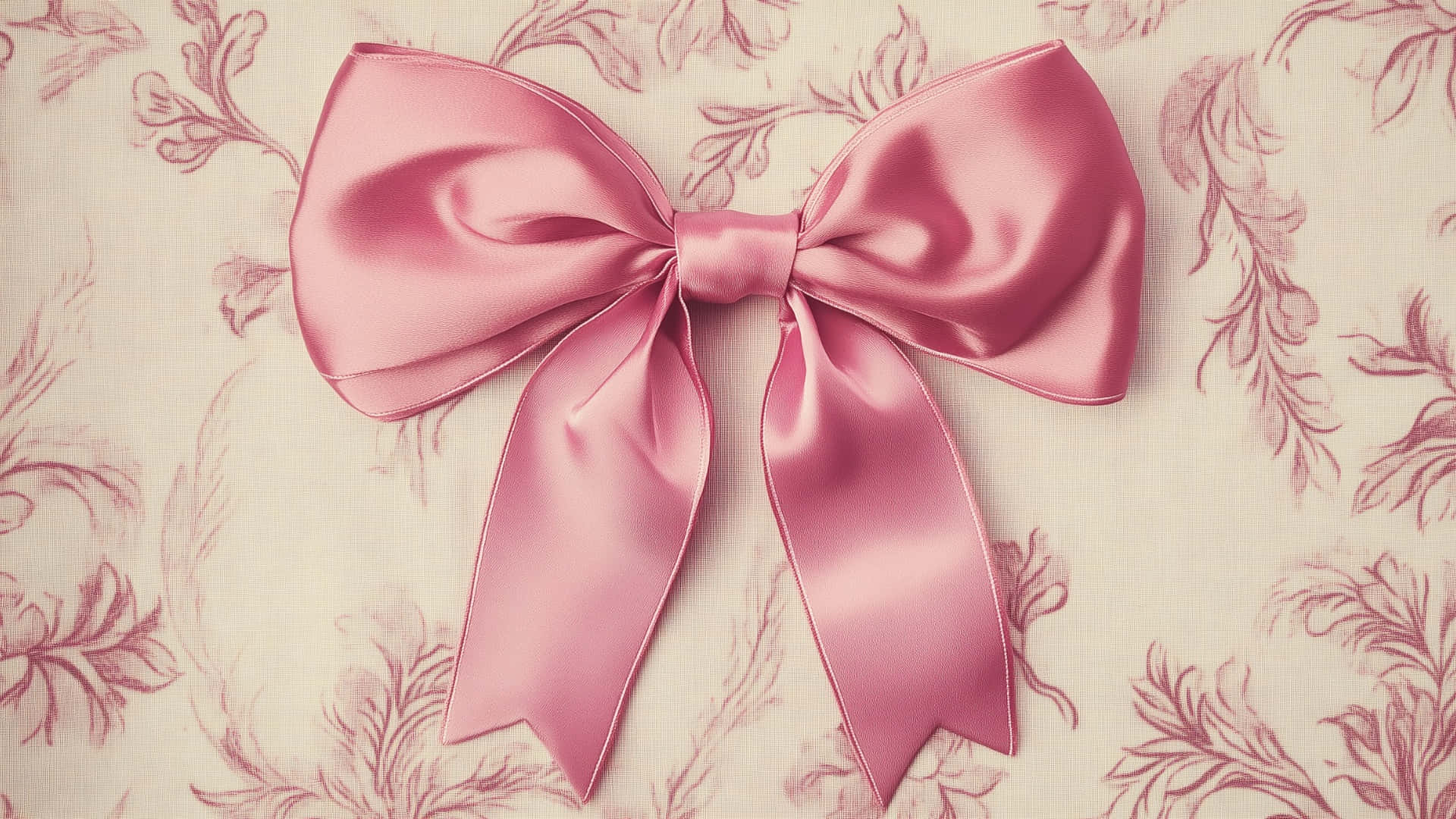 Pink Satin Bow Wallpaper