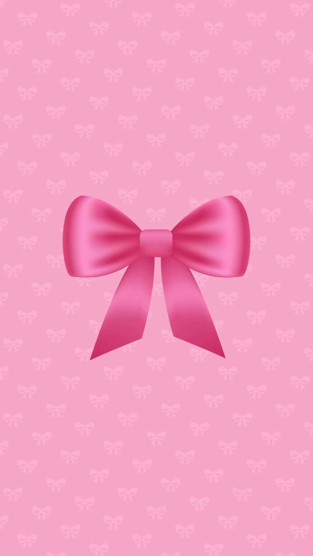 Pink Satin Bow Wallpaper Wallpaper