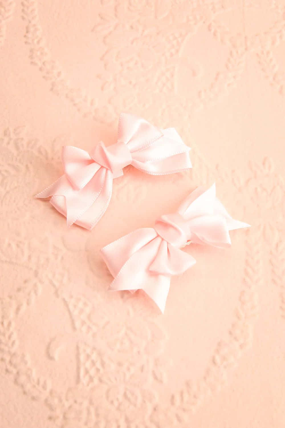 Pink Satin Bows Elegant Background Wallpaper