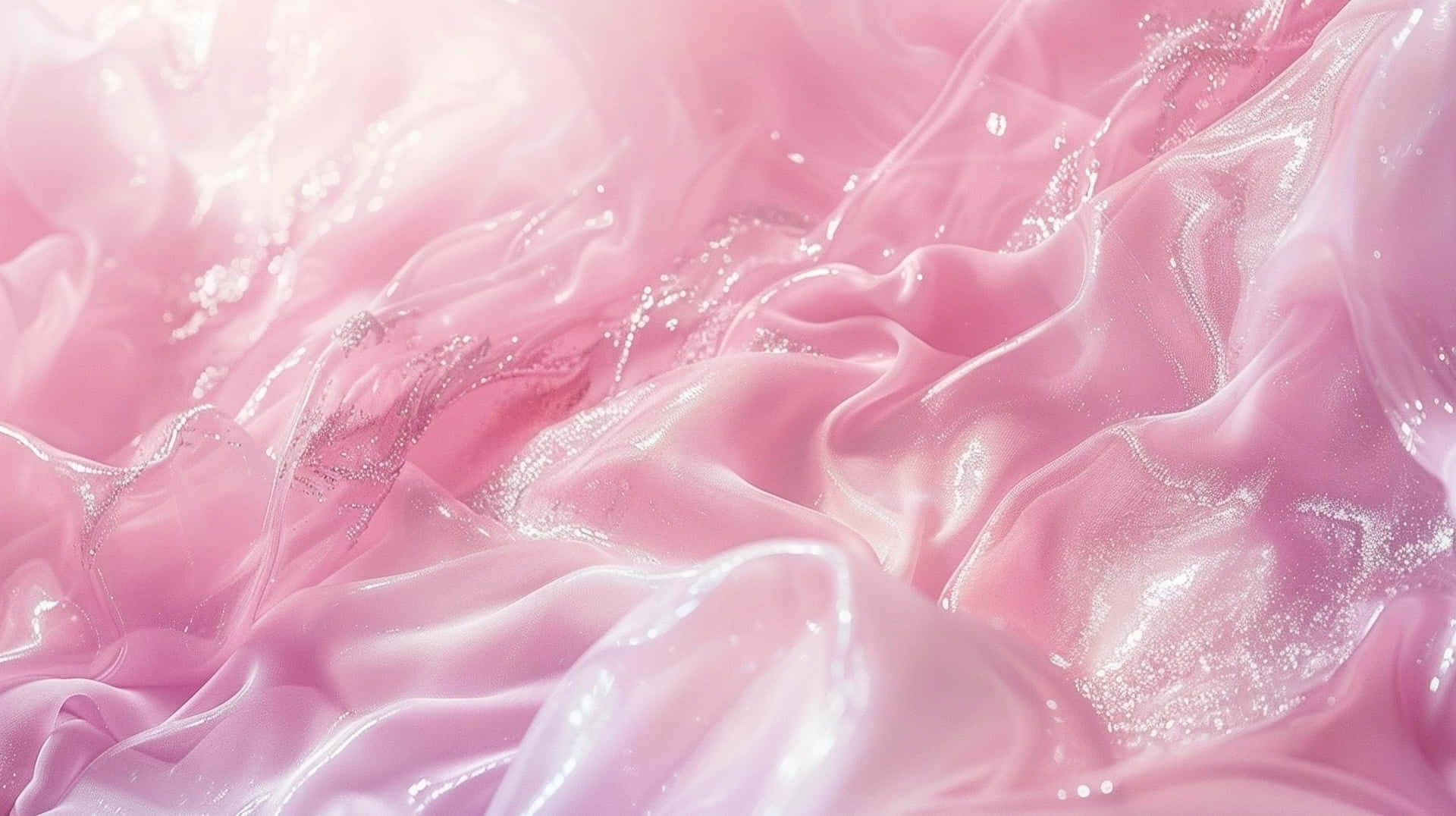 Pink Satin Fabric Waves Texture Wallpaper