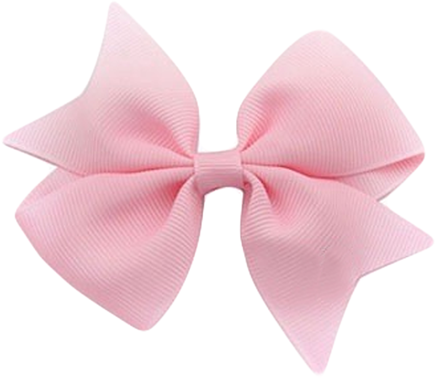 Pink Satin Hair Bow Accessory PNG