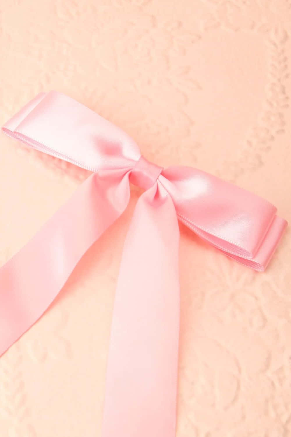 Pink Satin Ribbon Bow Aesthetic Wallpaper