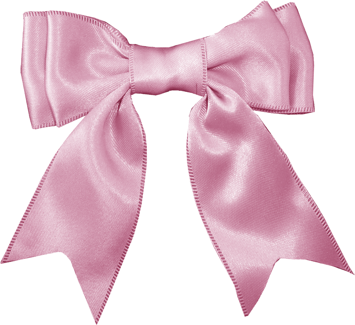 Pink Satin Ribbon Bow PNG