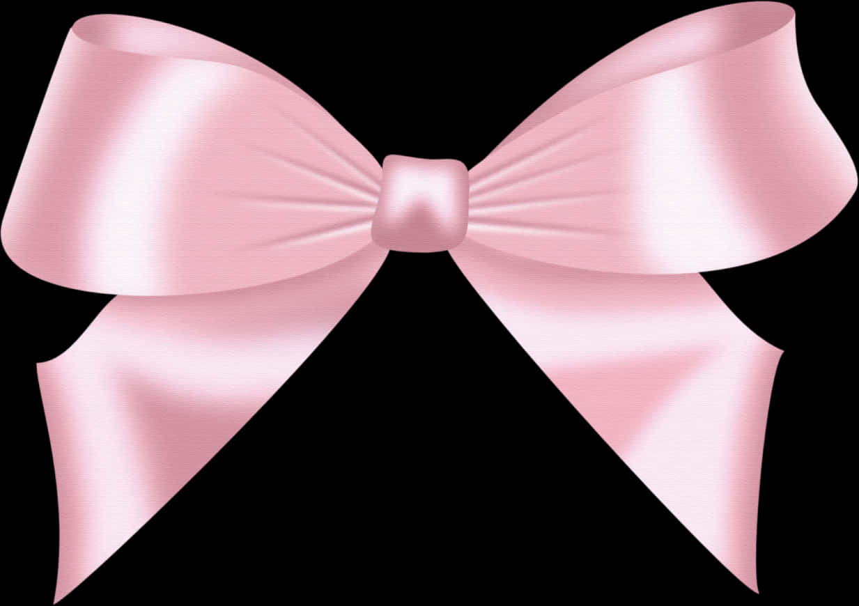 Download Pink Satin Ribbon Bow Illustration | Wallpapers.com