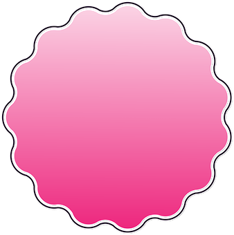 Pink Scalloped Edge Frame PNG