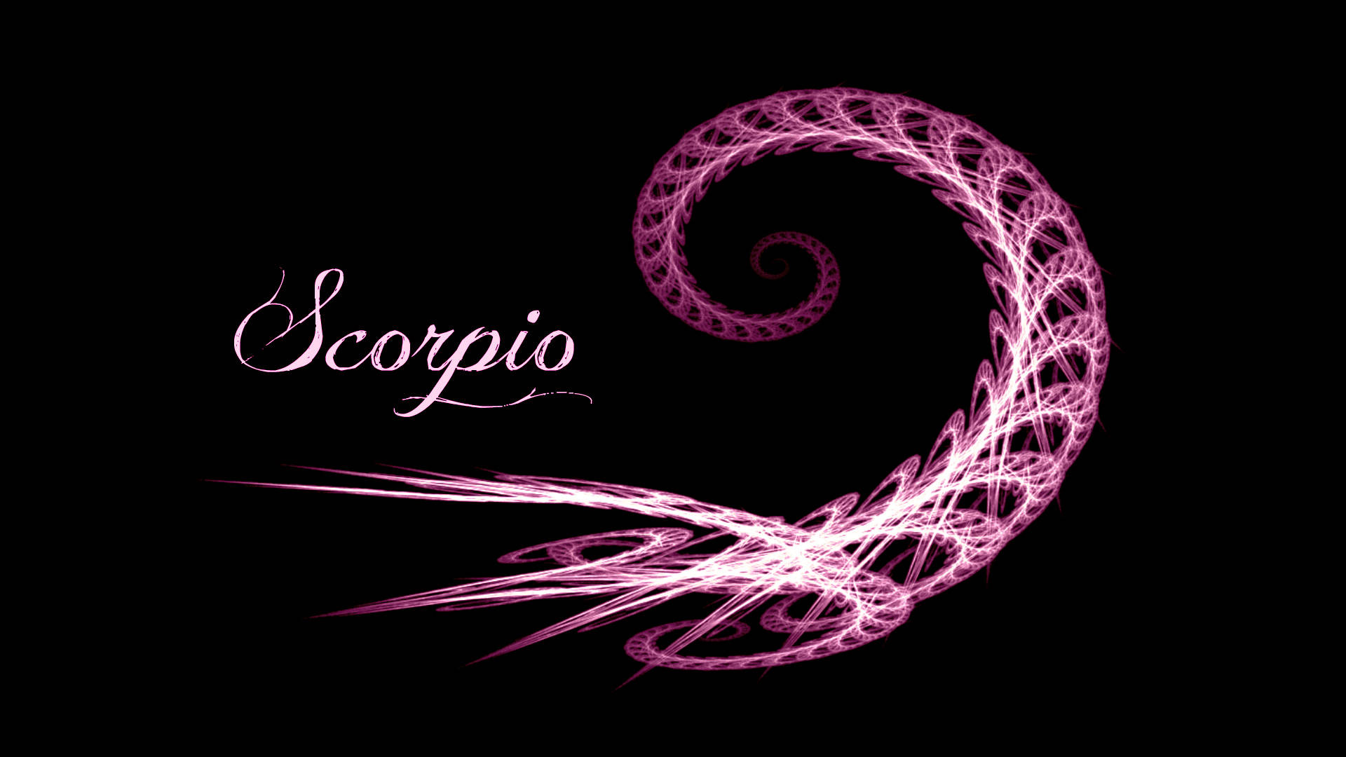 Pink Scorpio Black Wallpaper