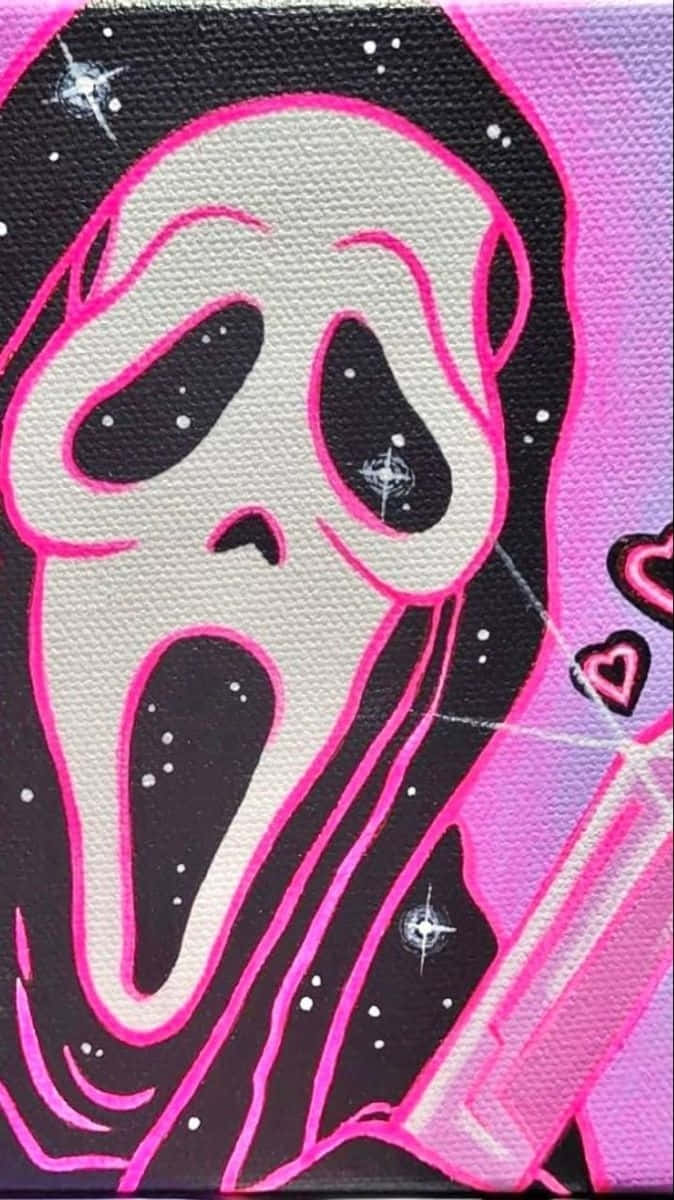 Pink Scream Artwork Wallpaper
