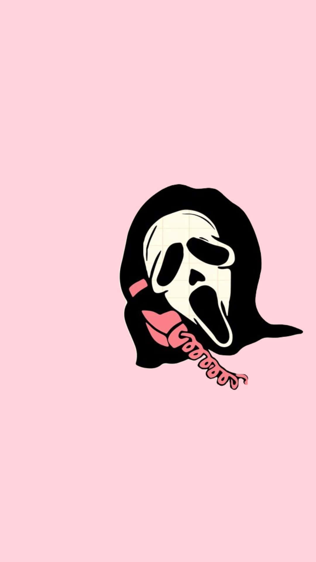 Pink Scream Graphic Art Wallpaper