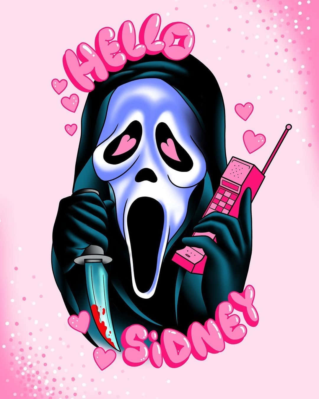 Pink Scream Hello Sidney Wallpaper