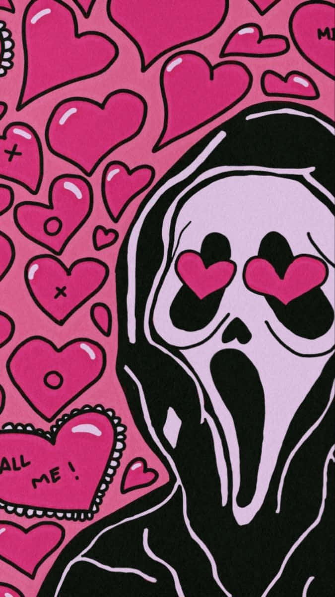 Pink Scream Love Background Wallpaper