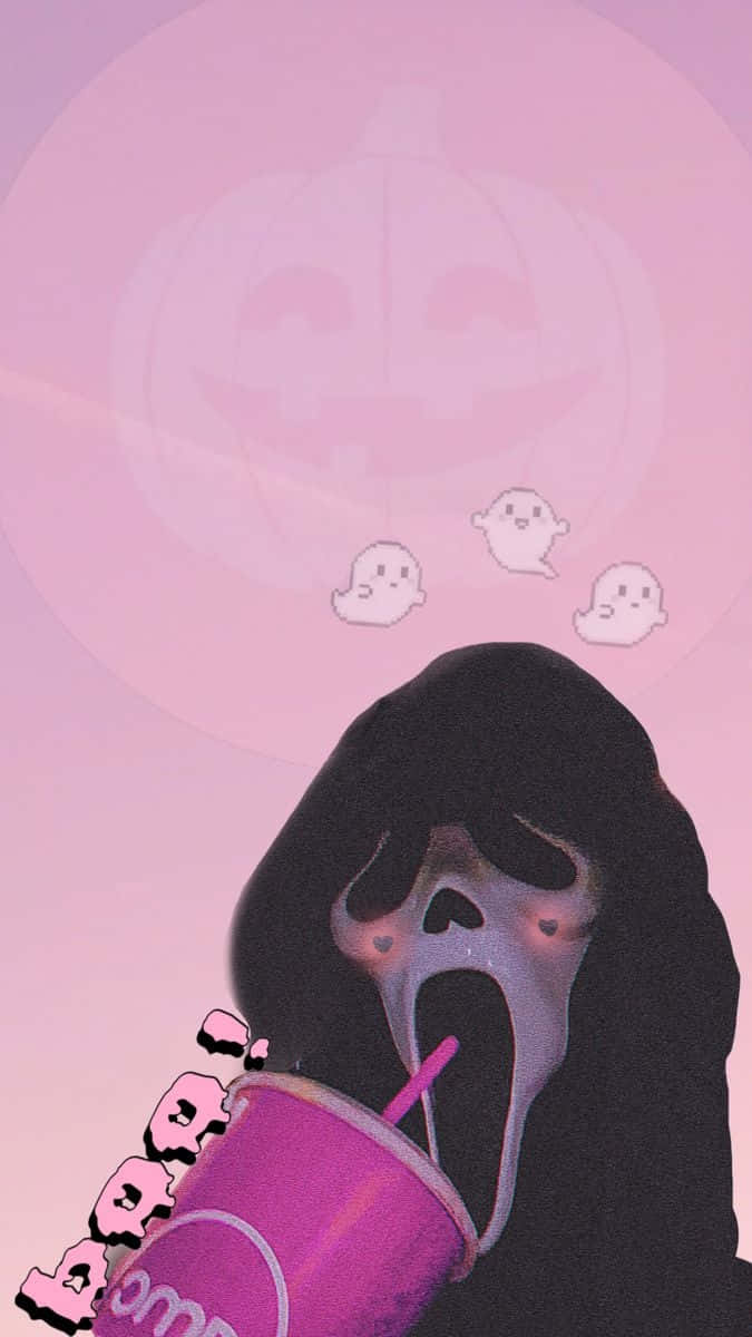 Pink Screamwith Ghostsand Drink.jpg Wallpaper
